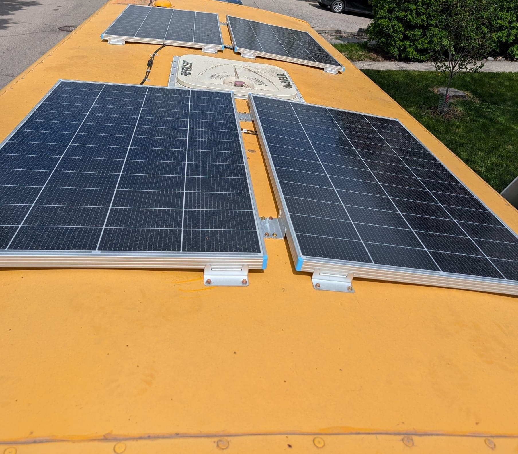 Off-grid solar on a converted bus